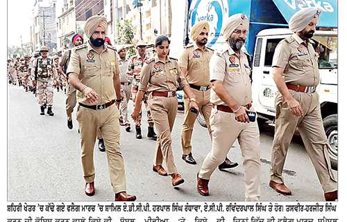 ਪੁਲਿਸ ਵਲੋਂ ਸ਼ਹਿਰ ਦੇ ਤਿੰਨਾਂ ਜ਼ੋਨਾਂ ’ਚ ਕੱਢੇ ਗਏ ਵਿਸ਼ਾਲ ਫਲੈਗ ਮਾਰਚ