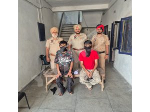 ਨਸ਼ੀਲੀਆਂ ਗੋਲੀਆਂ  ਅਤੇ ਬਿਨਾਂ ਨੰਬਰੀ ਮੋਟਰਸਾਈਕਲ ਸਮੇਤ ਦੋ ਨੌਜਵਾਨ ਗ੍ਰਿਫ਼ਤਾਰ