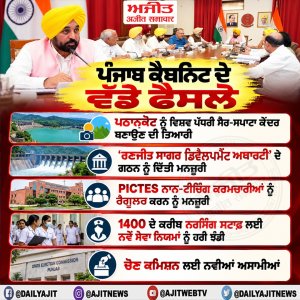 ਮੀਟਿੰਗ ਦੌਰਾਨ ਸੂਬੇ ਦੀ ਤਰੱਕੀ ਅਤੇ ਮੁਲਾਜ਼ਮਾਂ ਦੀ ਭਲਾਈ ਲਈ ਕਈ ਵੱਡੇ ਫੈਸਲਿਆਂ 'ਤੇ ਮੋਹਰ ਲਗਾਈ- ਮੁੱਖ ਮੰਤਰੀ ਭਗਵੰਤ ਸਿੰਘ ਮਾਨ