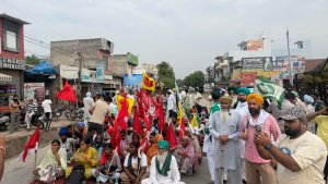 ਪੰਜਾਬ ਬੰਦ ਦੇ ਸੱਦੇ ਤੇ ਮਹਿਤਪੁਰ ਪੂਰਨ ਬੰਦ, ਰੋਡ ਜਾਮ ਕਰਕੇ ਜਥੇਬੰਦੀਆ ਵੱਲੋਂ ਧਰਨਾ ਪ੍ਰਦਰਸ਼ਨ