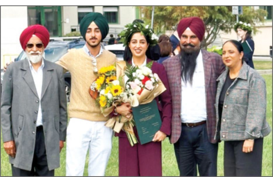ਇਟਲੀ ’ ਚ ਮਹਿਕਪ੍ਰੀਤ ਕੌਰ ਨੇ ਸਿੱਖਿਆ ਦੇ ਖੇਤਰ ’ ਚ ਵੱਡੀ ਉਪਲਬਧੀ ਕੀਤੀ ਹਾਸਿਲ