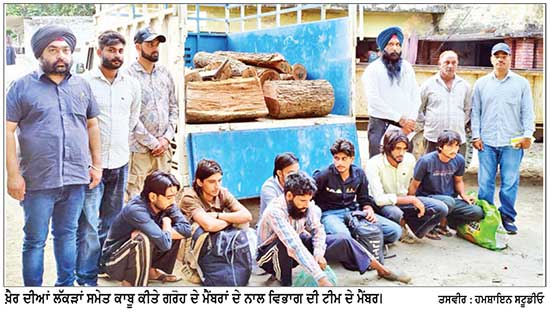 ਜੰਗਲਾਤ ਵਿਭਾਗ ਵਲੋਂ ਨਾਜਾਇਜ਼ ਤੌਰ ’ਤੇ ਖ਼ੈਰ ਦੀਆਂ ਲੱਕੜਾਂ ਸਮੇਤ 7 ਕਾਬੂ, ਮਾਮਲਾ ਦਰਜ
